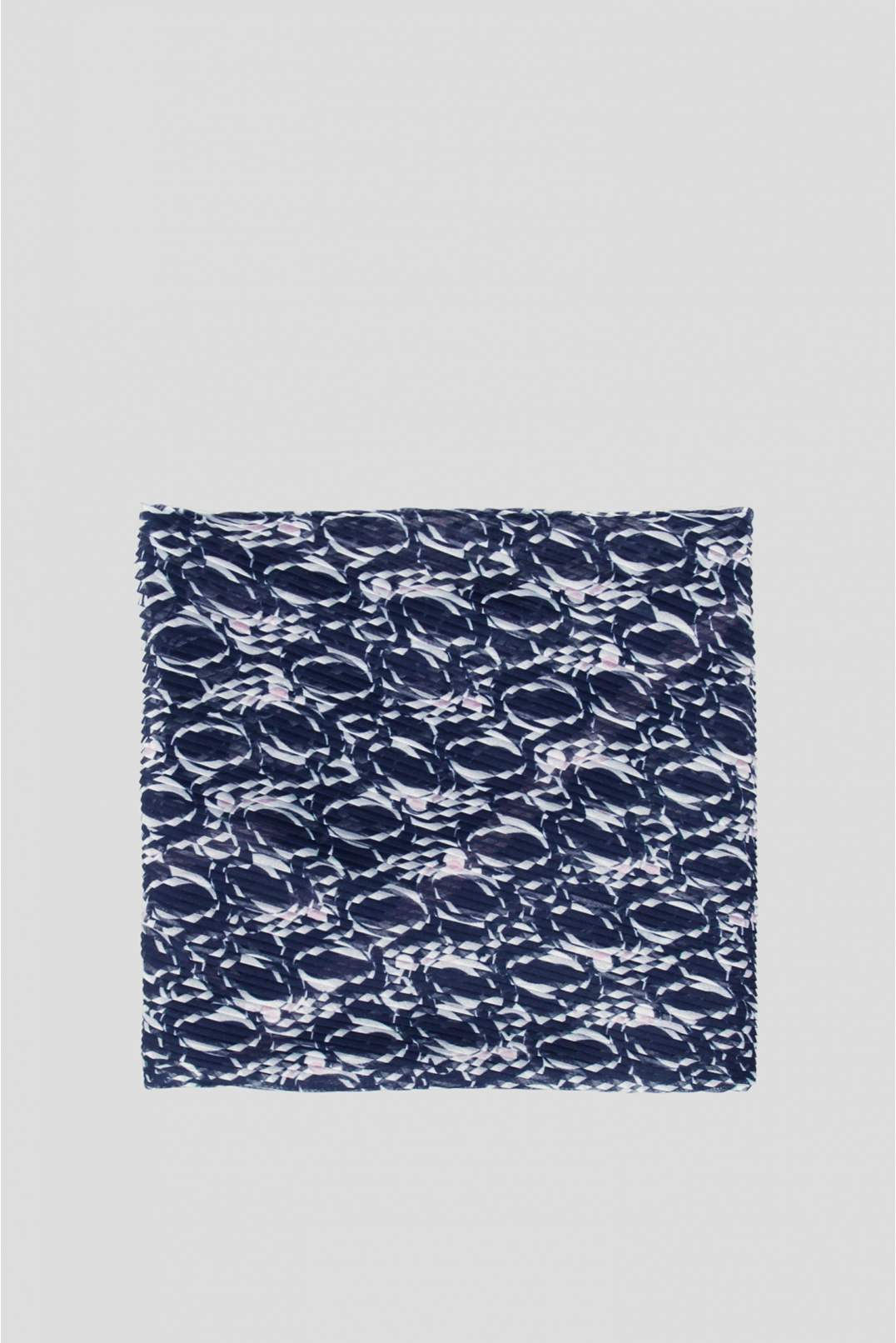 Женский темно-синий платок с узором - 2