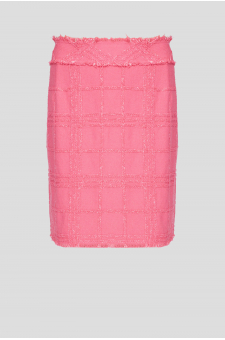 Женская розовая твидовая юбка 