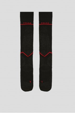 Чоловічі чорні вовняні лижні шкарпетки