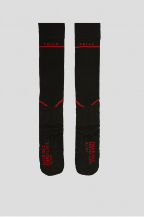 Мужские черные шерстяные лыжные носки 1
