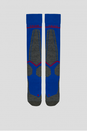Мужские синие шерстяные лыжные носки