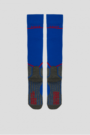 Мужские синие шерстяные лыжные носки - 2