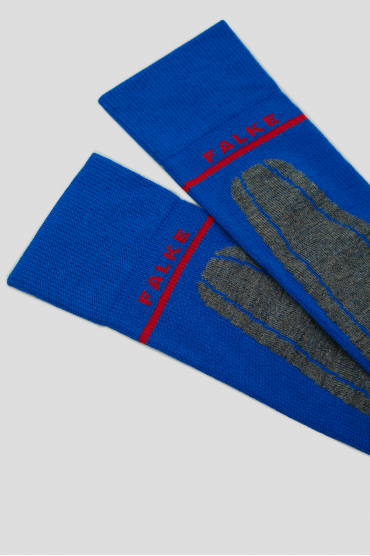 Мужские синие шерстяные лыжные носки - 3