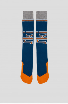 Мужские синие лыжные носки