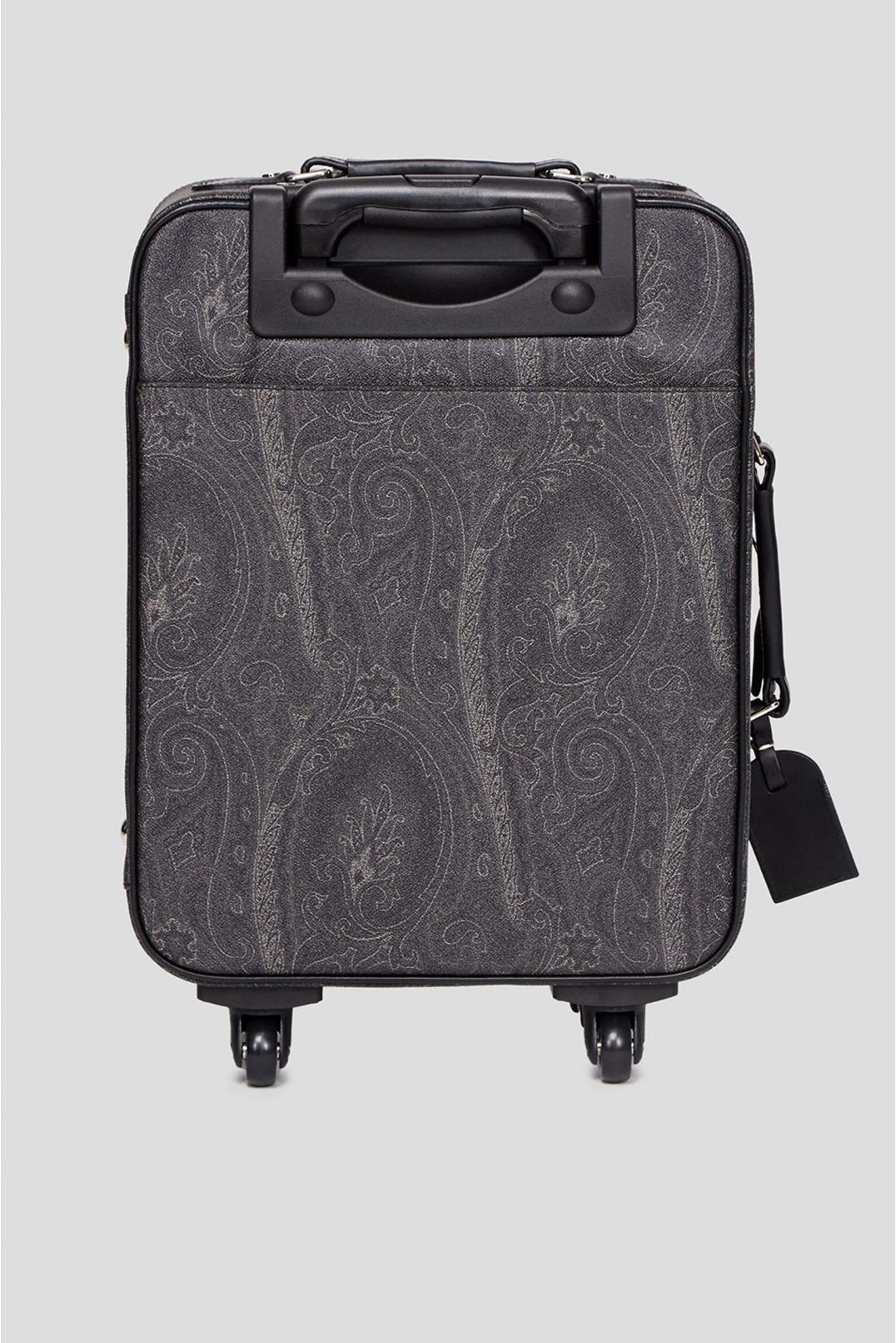 Черный кожаный чемодан с узором - 3