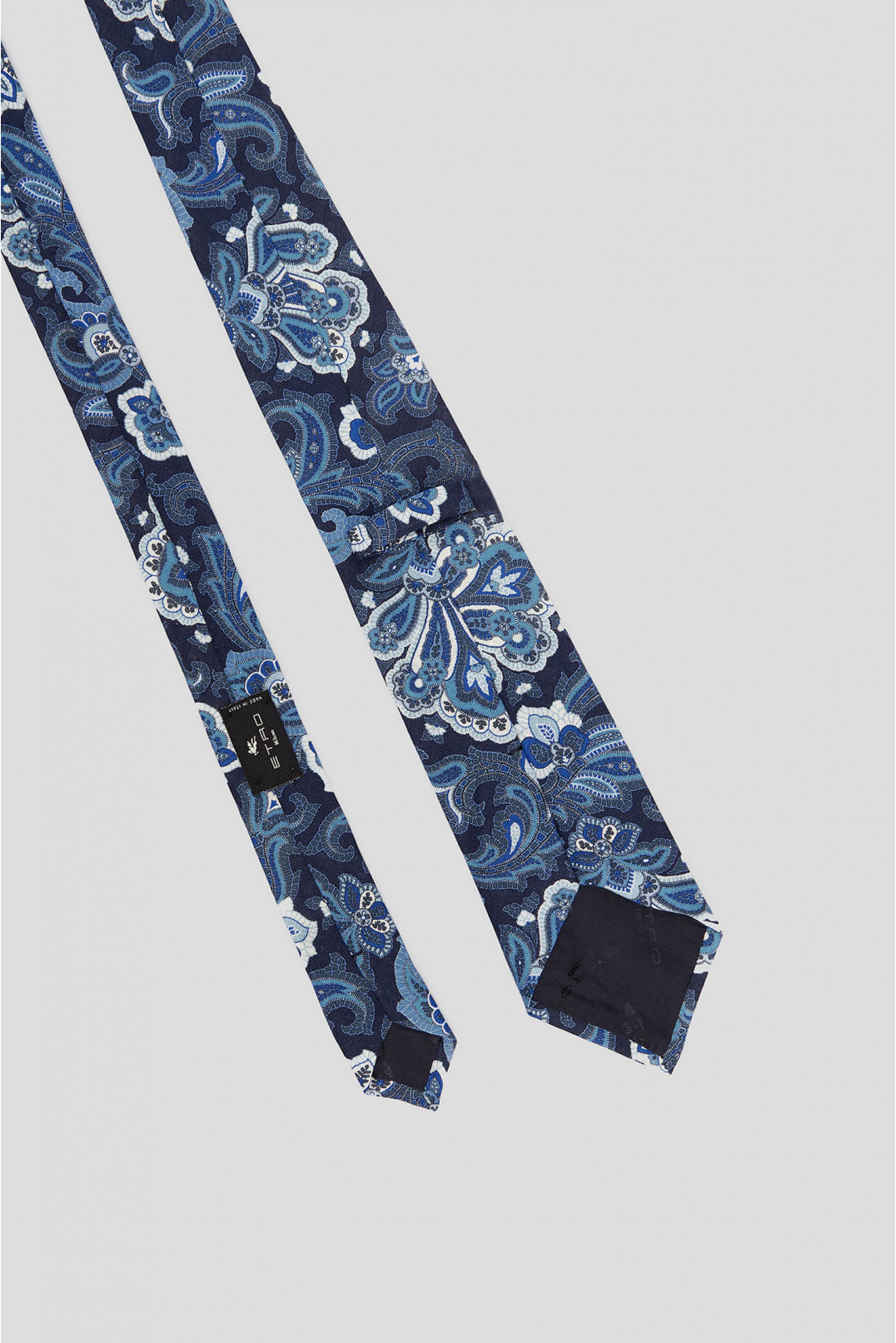Чоловіча темно-синя краватка з візерунком - 3