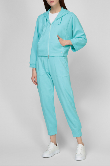 Жіночий блакитний костюм (худі, брюки) - 2