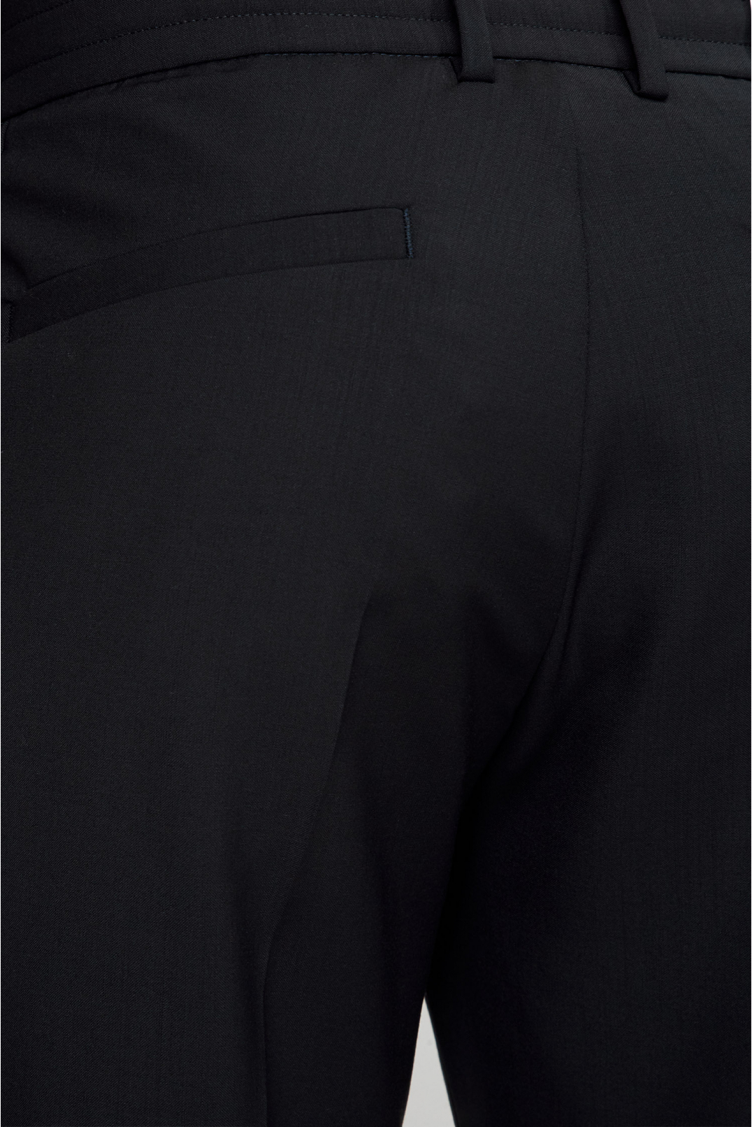 Мужские черные шерстяные брюки  - 4