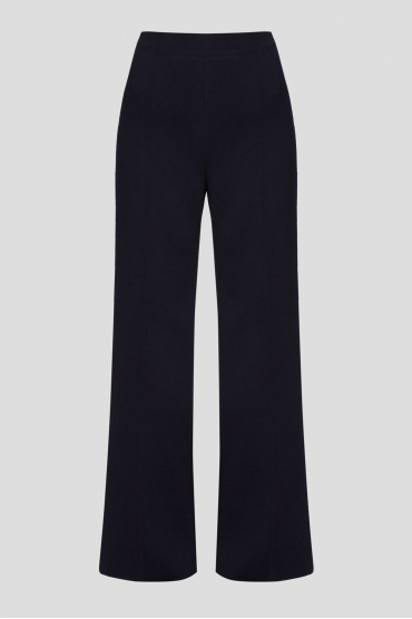 Женские темно-синие шерстяные брюки - 2