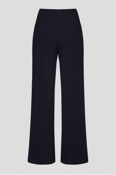 Женские темно-синие шерстяные брюки - 1