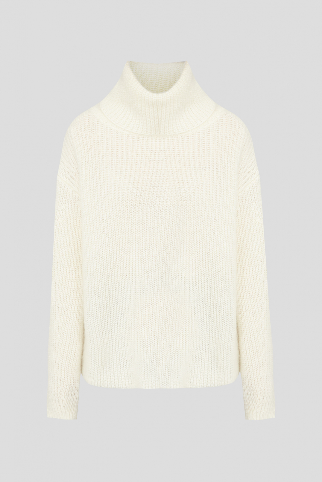 Жіночий білий вовняний светр - 1