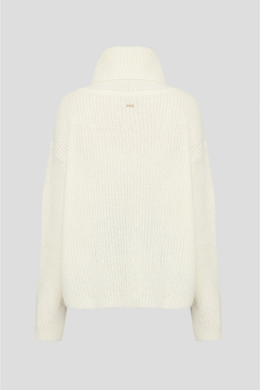 Жіночий білий вовняний светр - 2