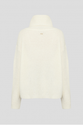 Жіночий білий вовняний светр 1