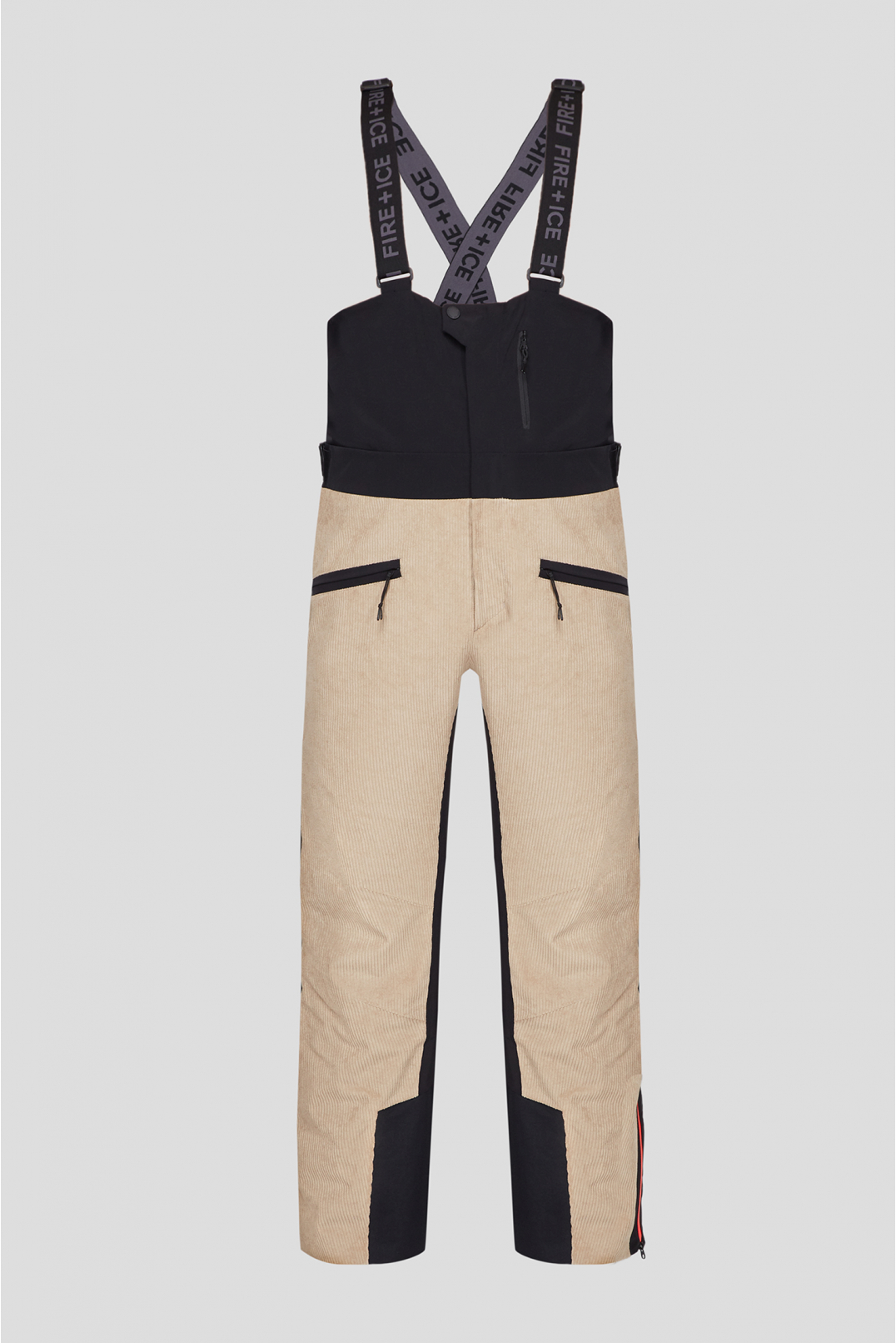Мужские бежевые вельветовые лыжные брюки - 1