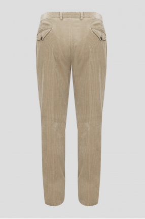 Чоловічі бежеві вельветові брюки 1