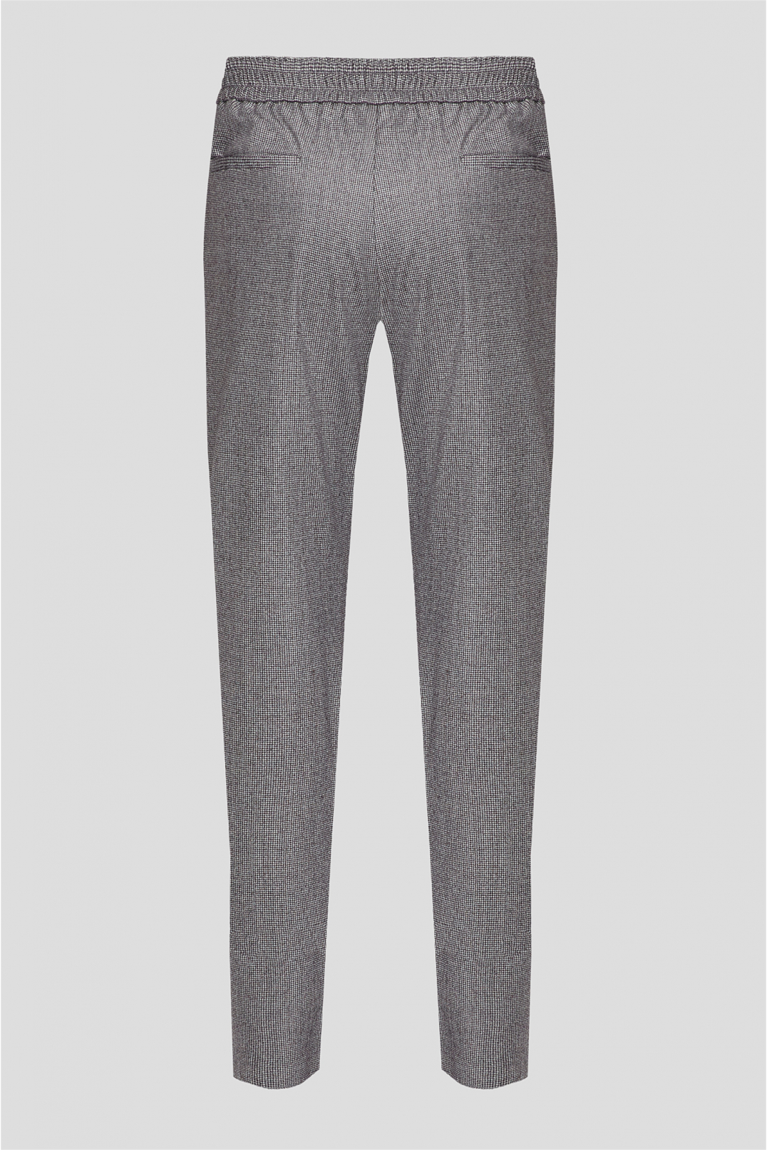 Чоловічі сірі вовняні брюки з візерунком - 2