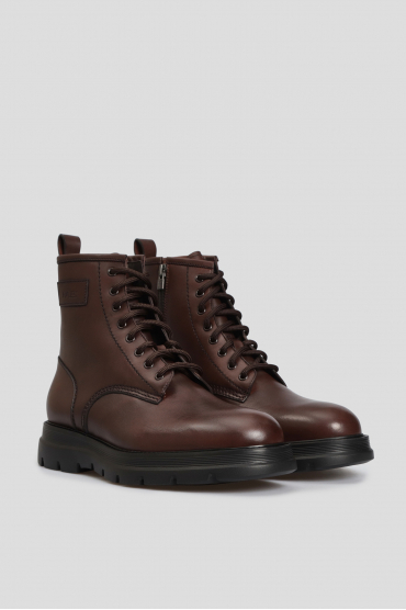 Мужские коричневые кожаные ботинки - 2