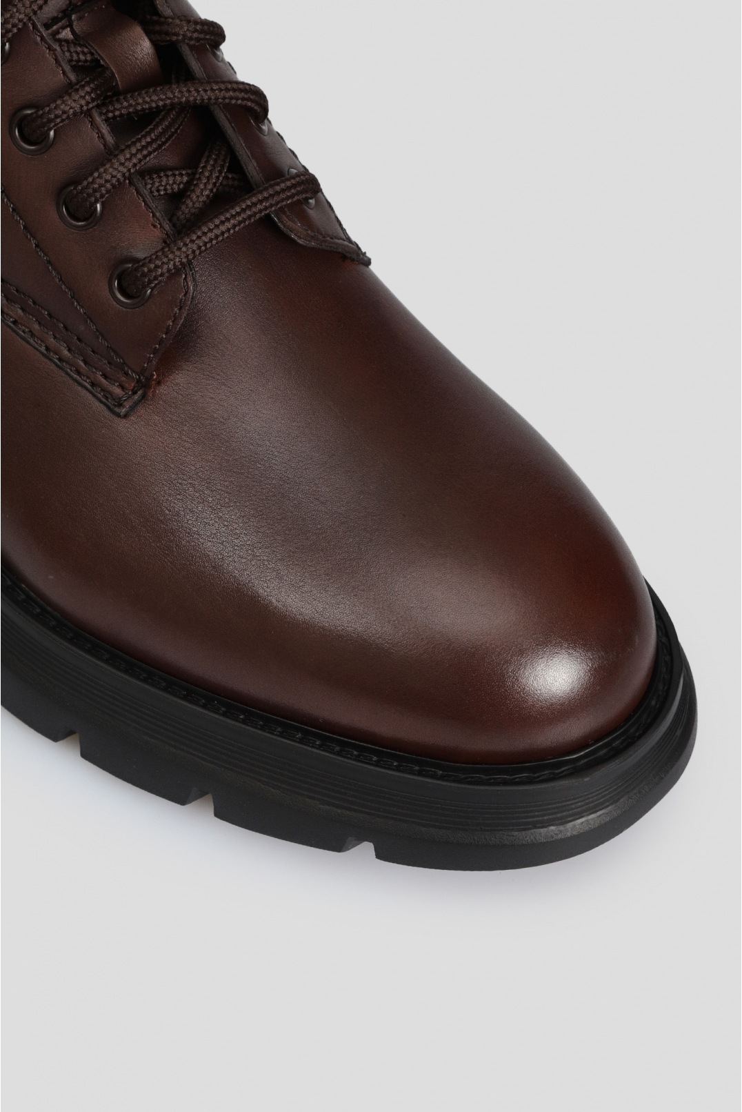 Мужские коричневые кожаные ботинки - 4