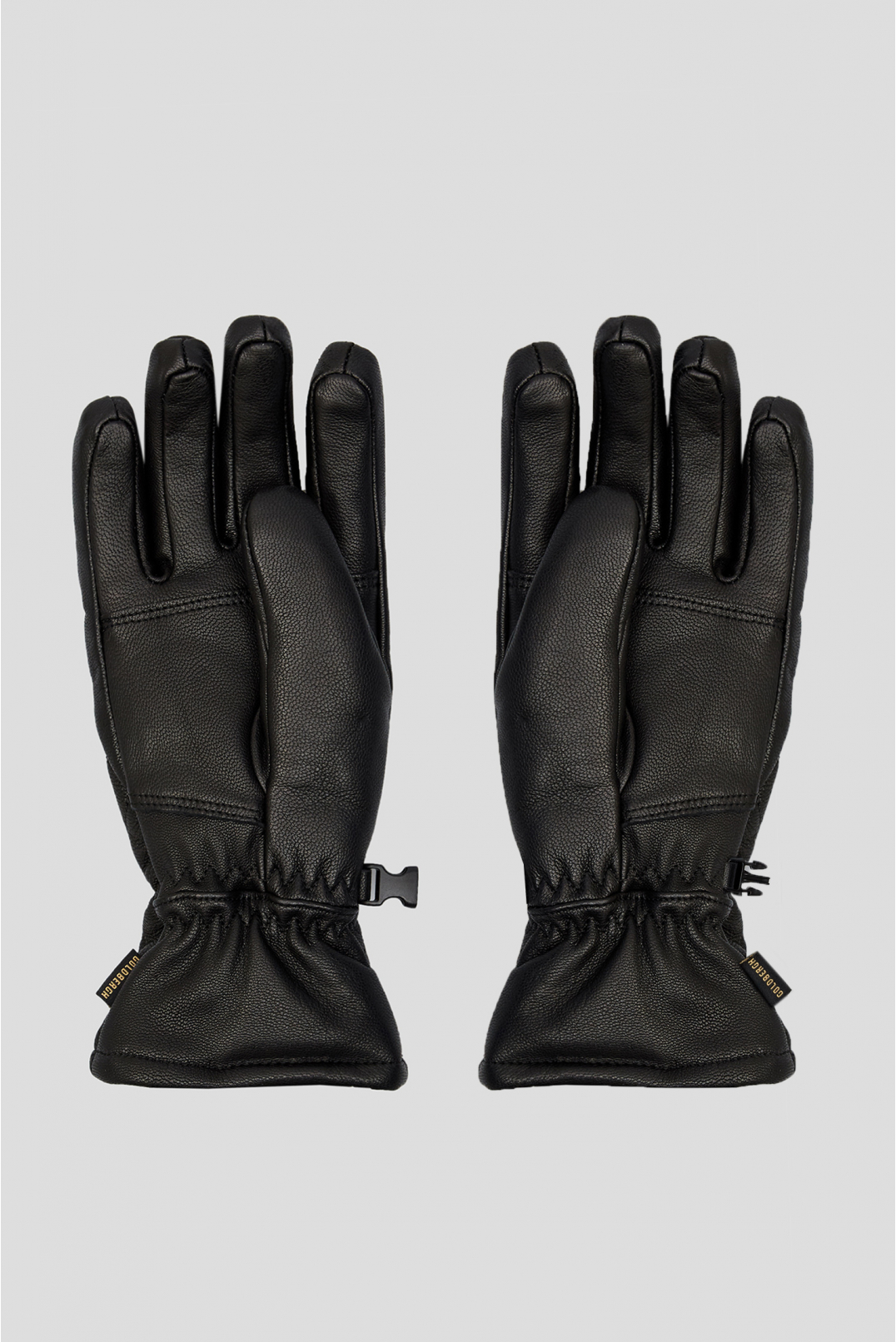 Женские черные кожаные лыжные перчатки - 2