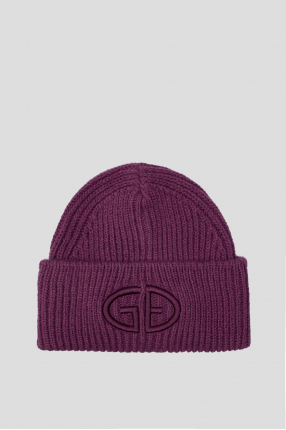 Женская фиолетовая шапка