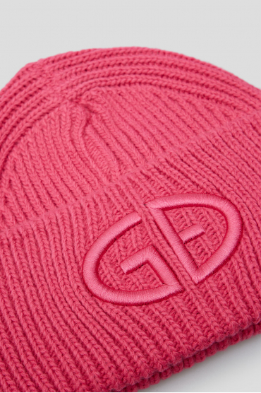 Женская розовая шапка - 3