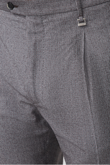 Чоловічі вовняні брюки з візерунком - 4