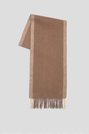 Чоловічий коричневий кашеміровий шарф
