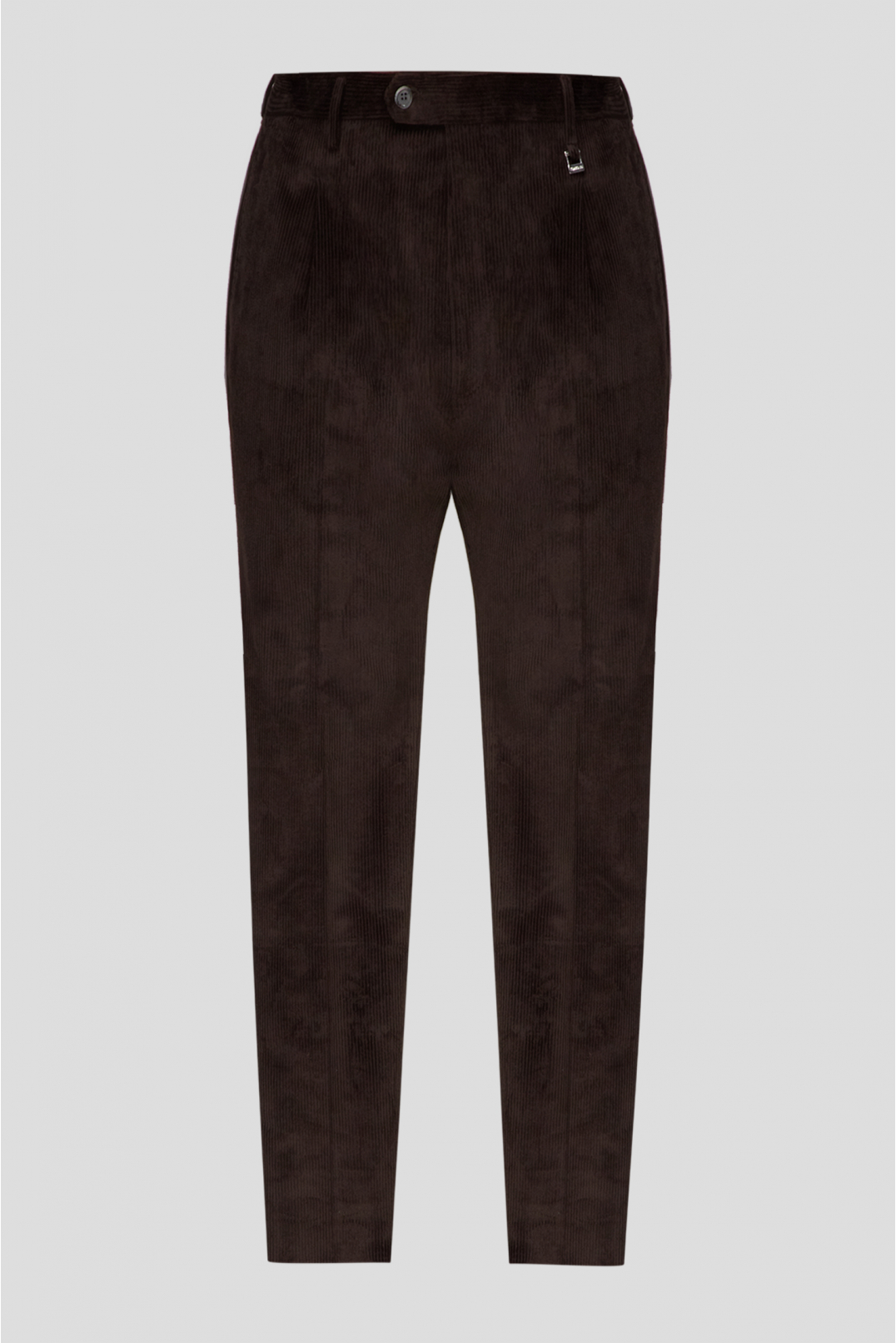 Мужские темно-коричневые вельветовые брюки - 1