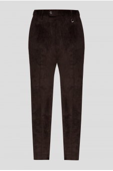 Чоловічі темно-коричневі вельветові брюки