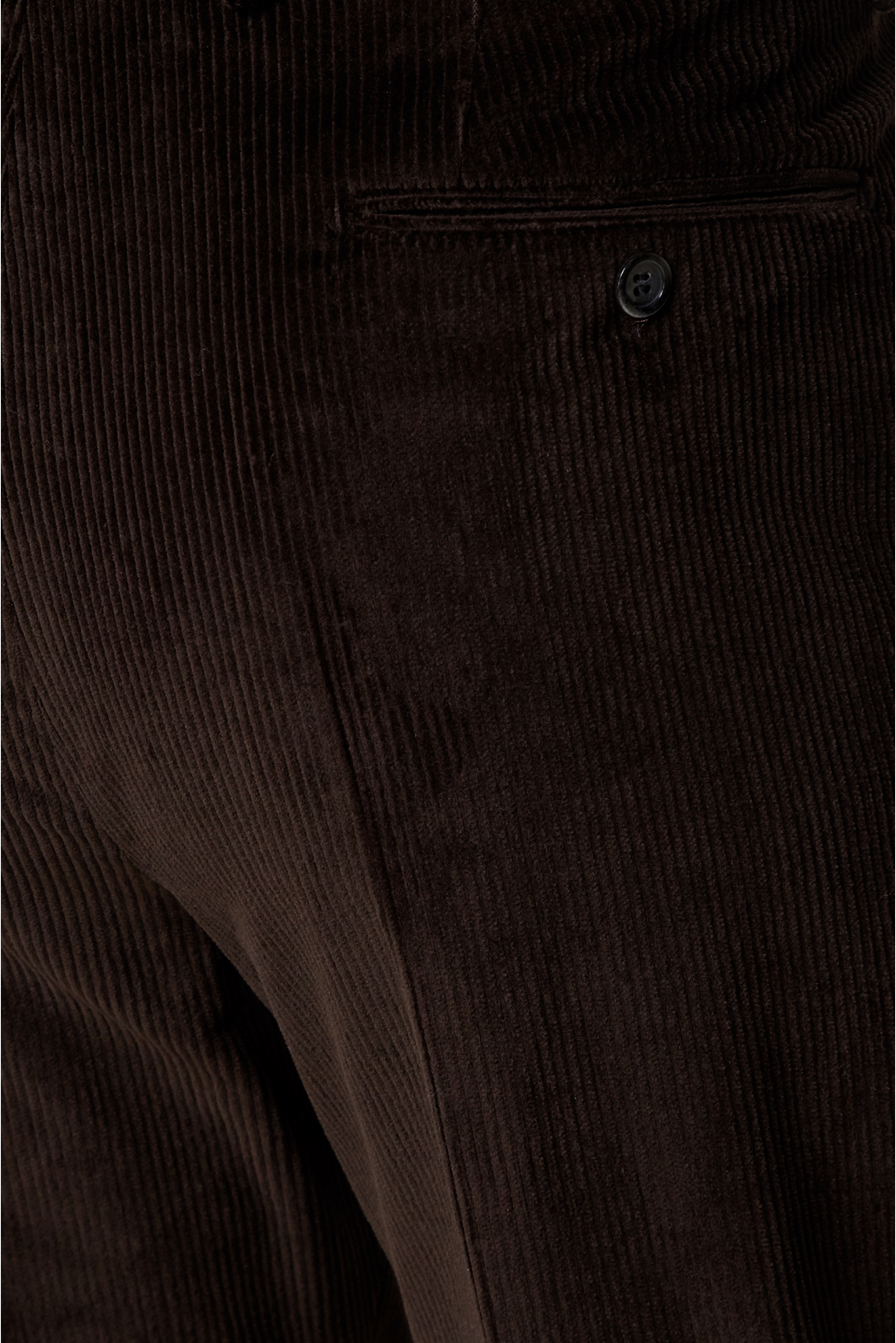 Мужские темно-коричневые вельветовые брюки - 4