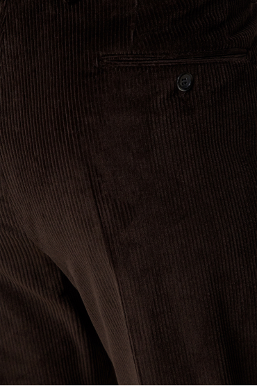 Мужские темно-коричневые вельветовые брюки - 4