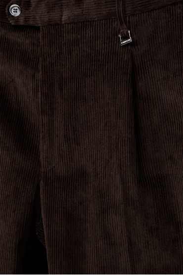 Мужские темно-коричневые вельветовые брюки - 3