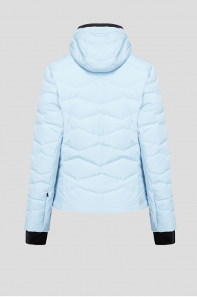 Женская голубая пуховая лыжная куртка 1