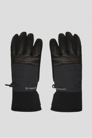 Мужские черные лыжные перчатки - 1
