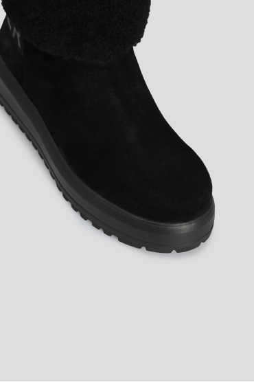 Жіночі чорні замшеві чоботи - 4