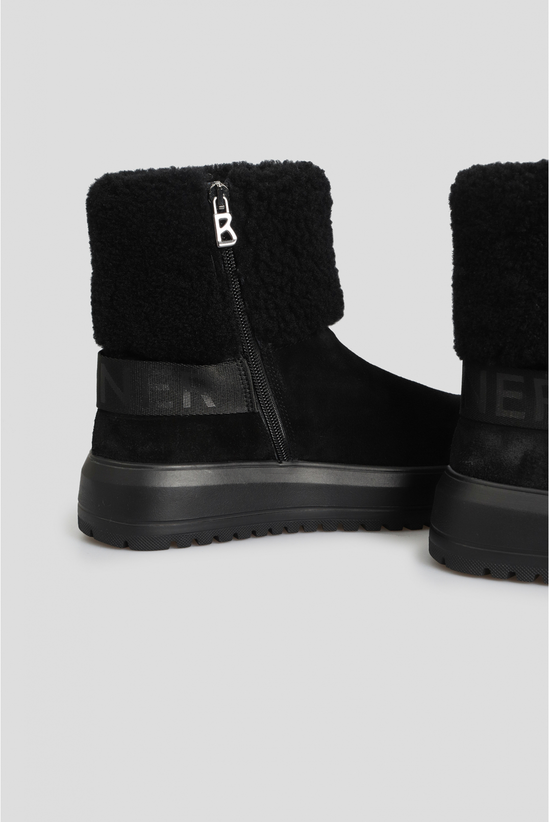 Жіночі чорні замшеві чоботи - 5
