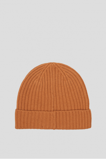 Чоловіча помаранчева вовняна шапка - 2