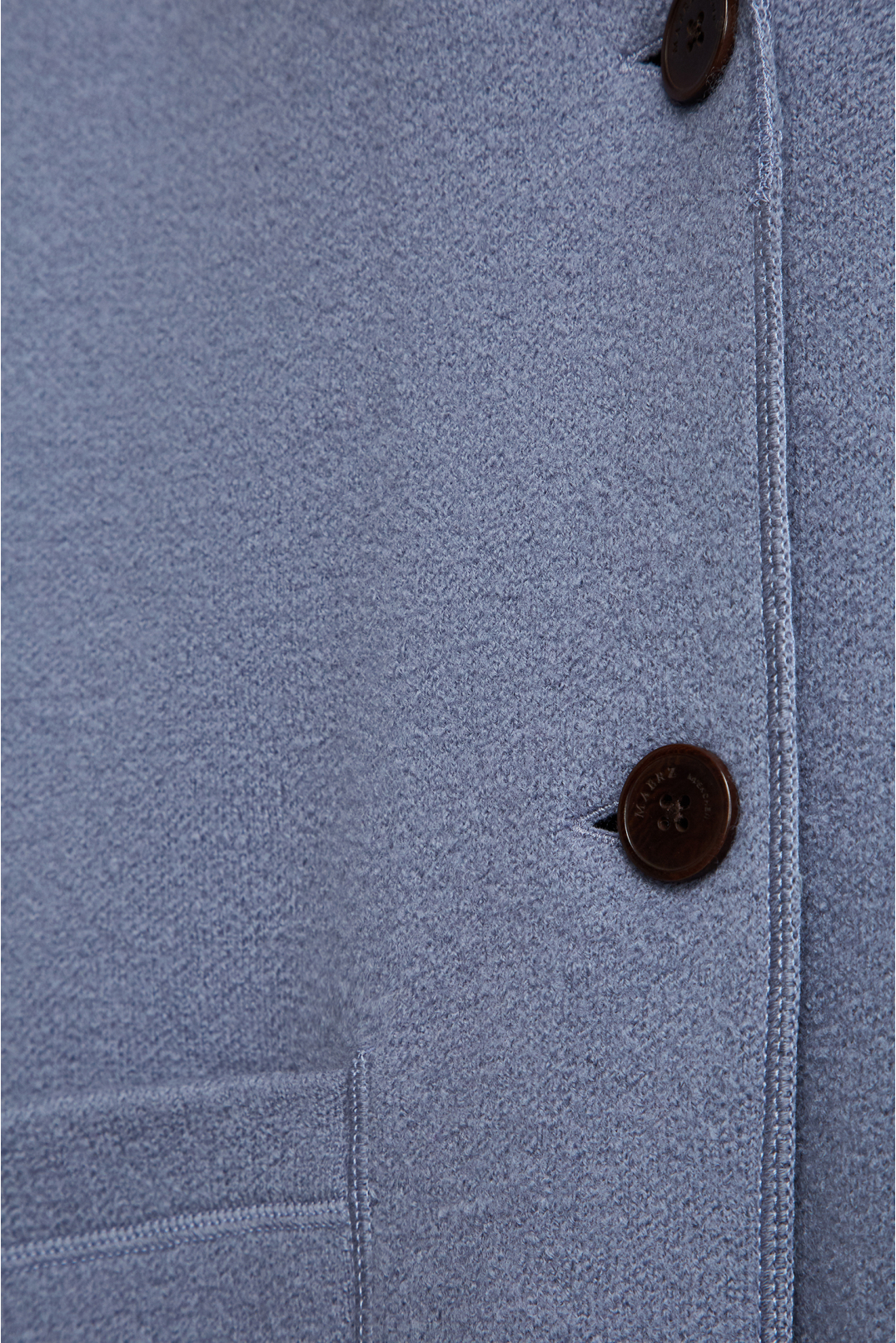Женское голубое шерстяное пальто - 3