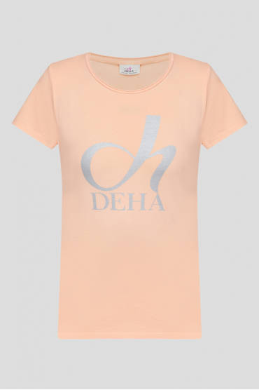 Женская персиковая футболка - 1