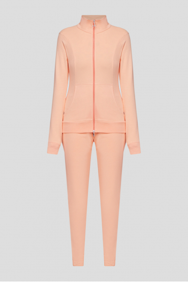 Жіночий персиковий спортивний костюм (кофта, брюки) - 1