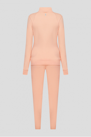 Жіночий персиковий спортивний костюм (кофта, брюки) - 2