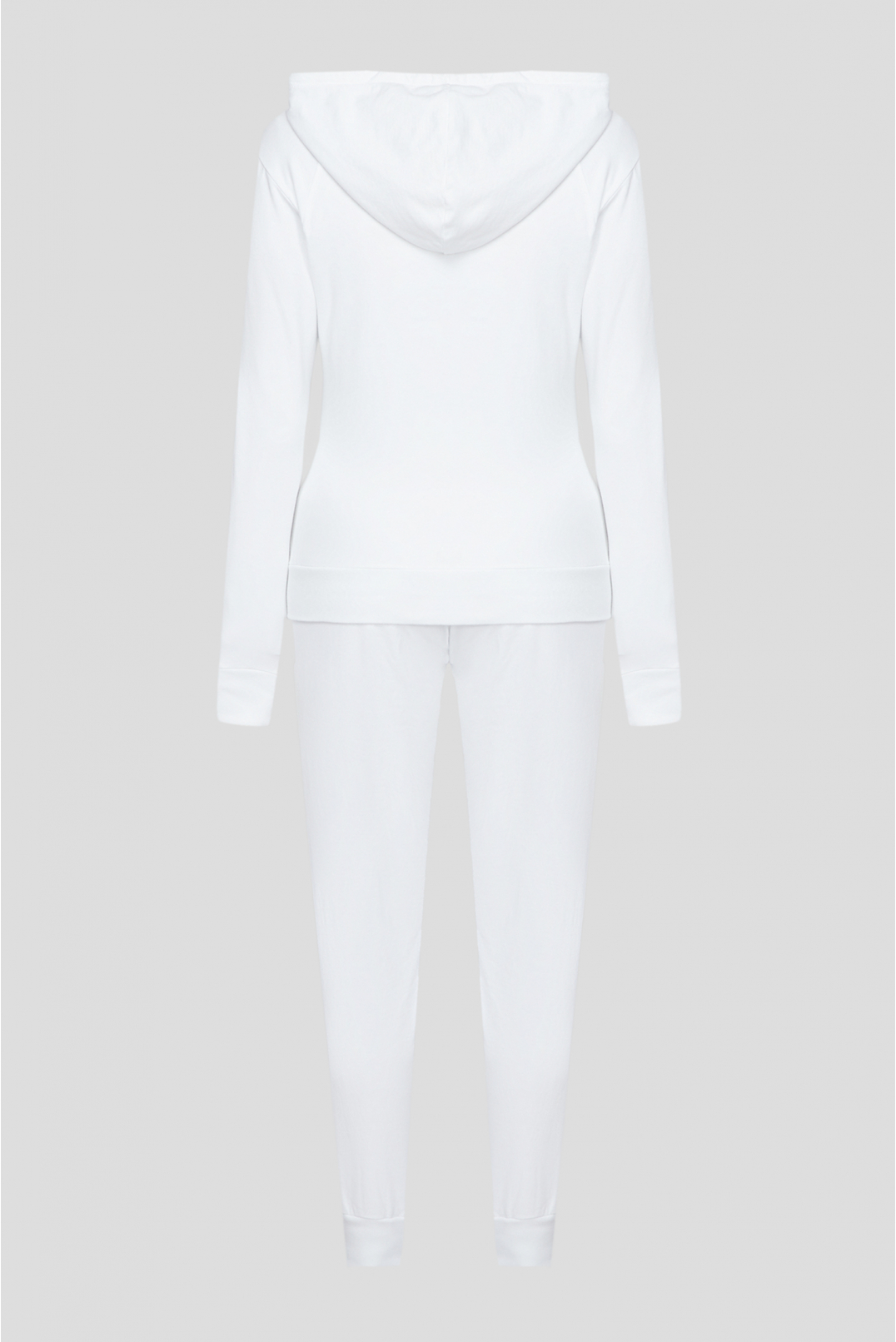 Жіночий білий спортивний костюм (худі, брюки) - 2