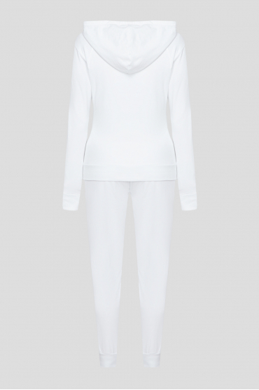 Женский белый спортивный костюм (худи, брюки) - 2