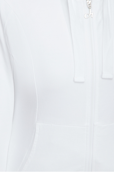 Жіночий білий спортивний костюм (худі, брюки) - 3
