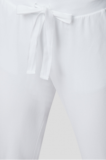 Жіночий білий спортивний костюм (худі, брюки) - 4