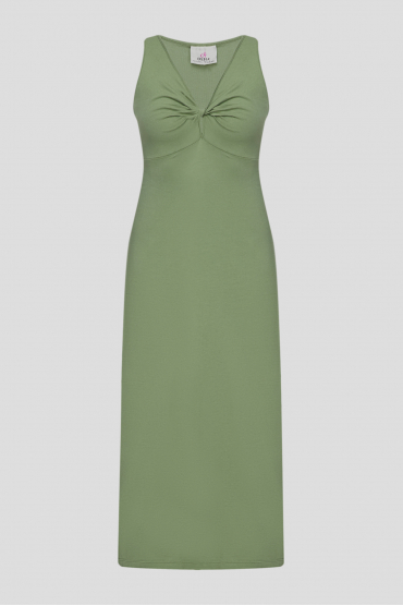 Женское зеленое платье - 1