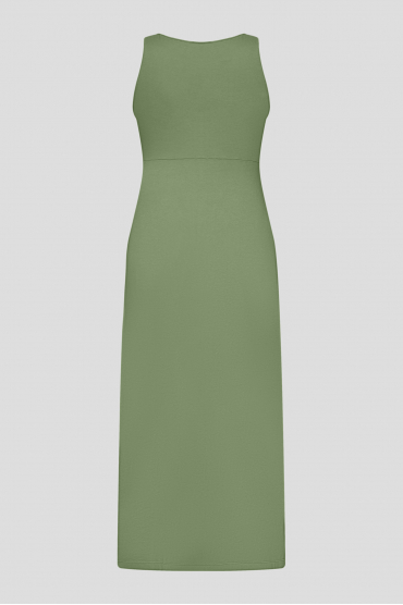 Женское зеленое платье - 2