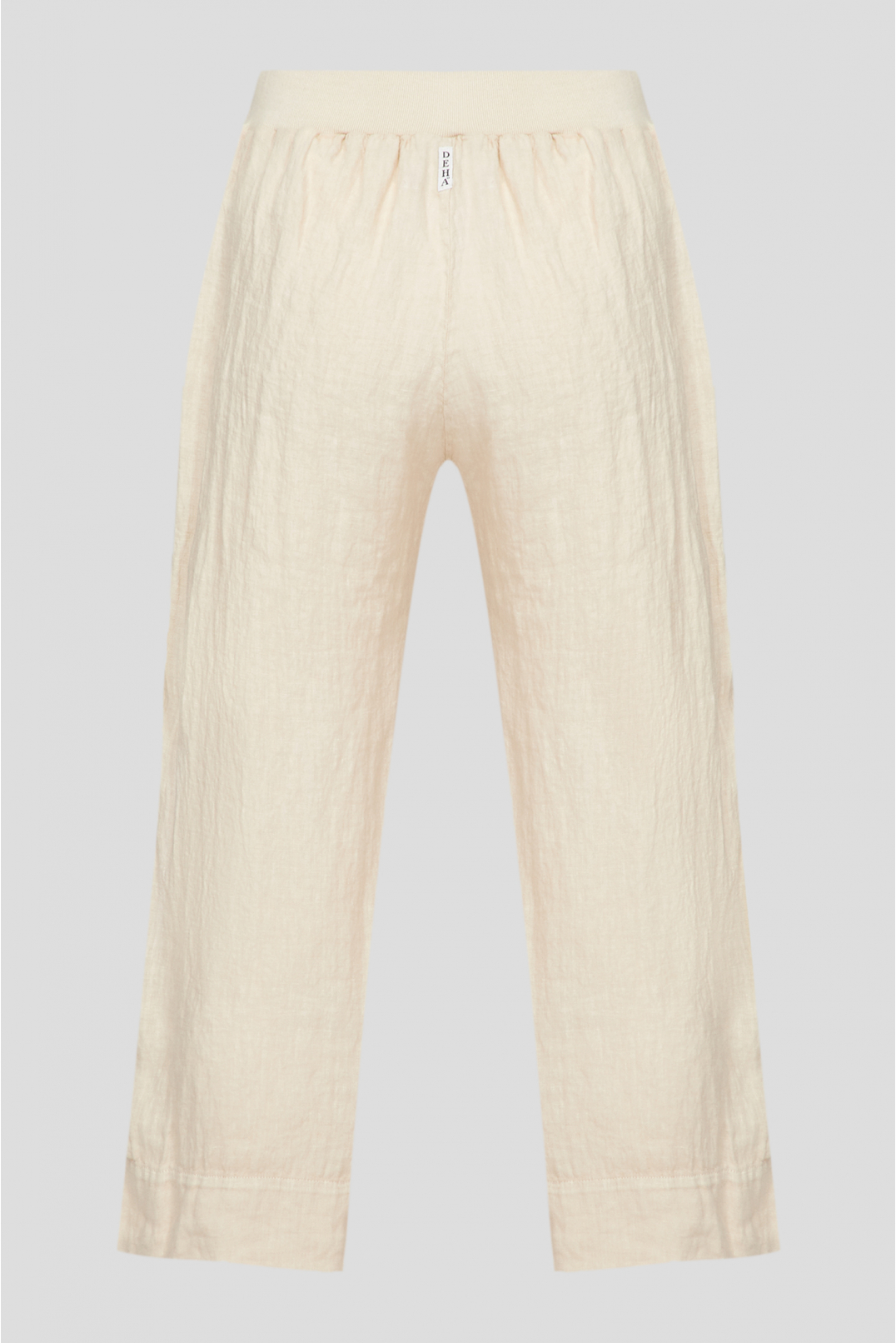 Женские бежевые льняные брюки - 2