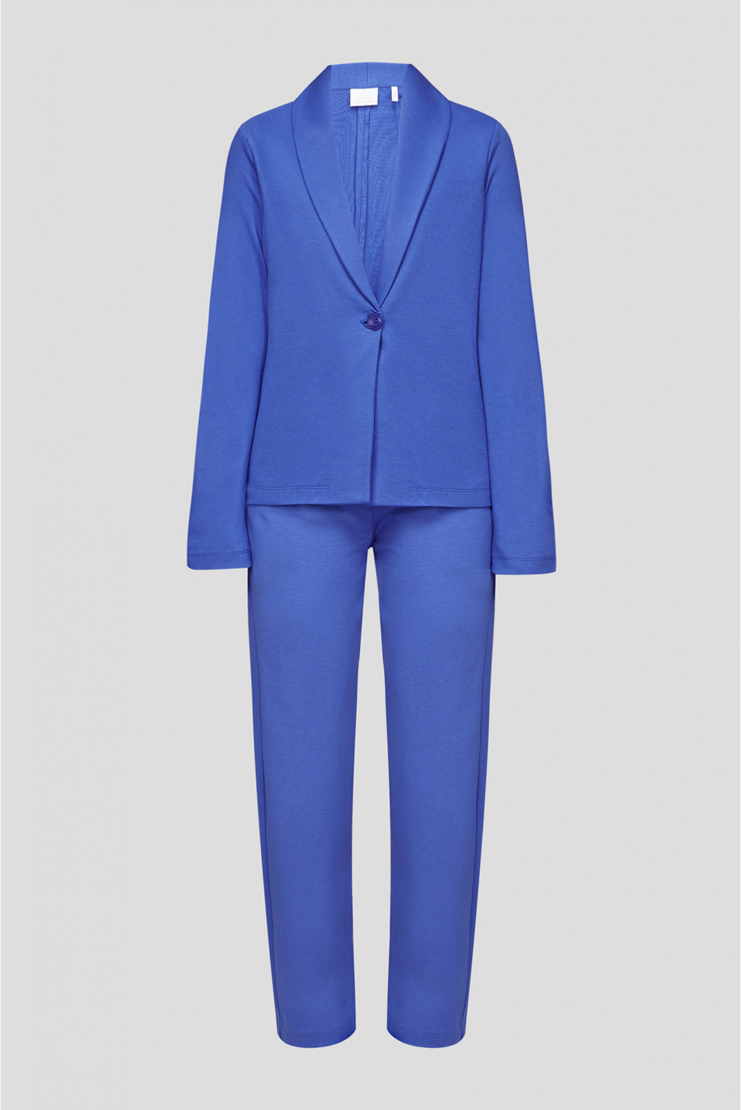 Женский синий костюм (жакет, брюки) - 1