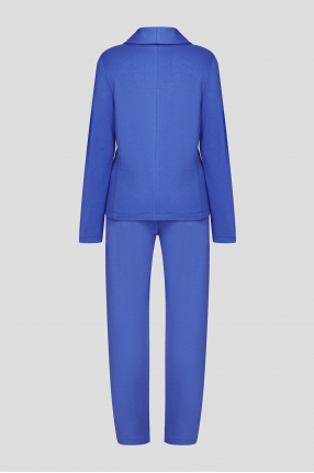 Жіночий синій костюм (жакет, брюки) 1